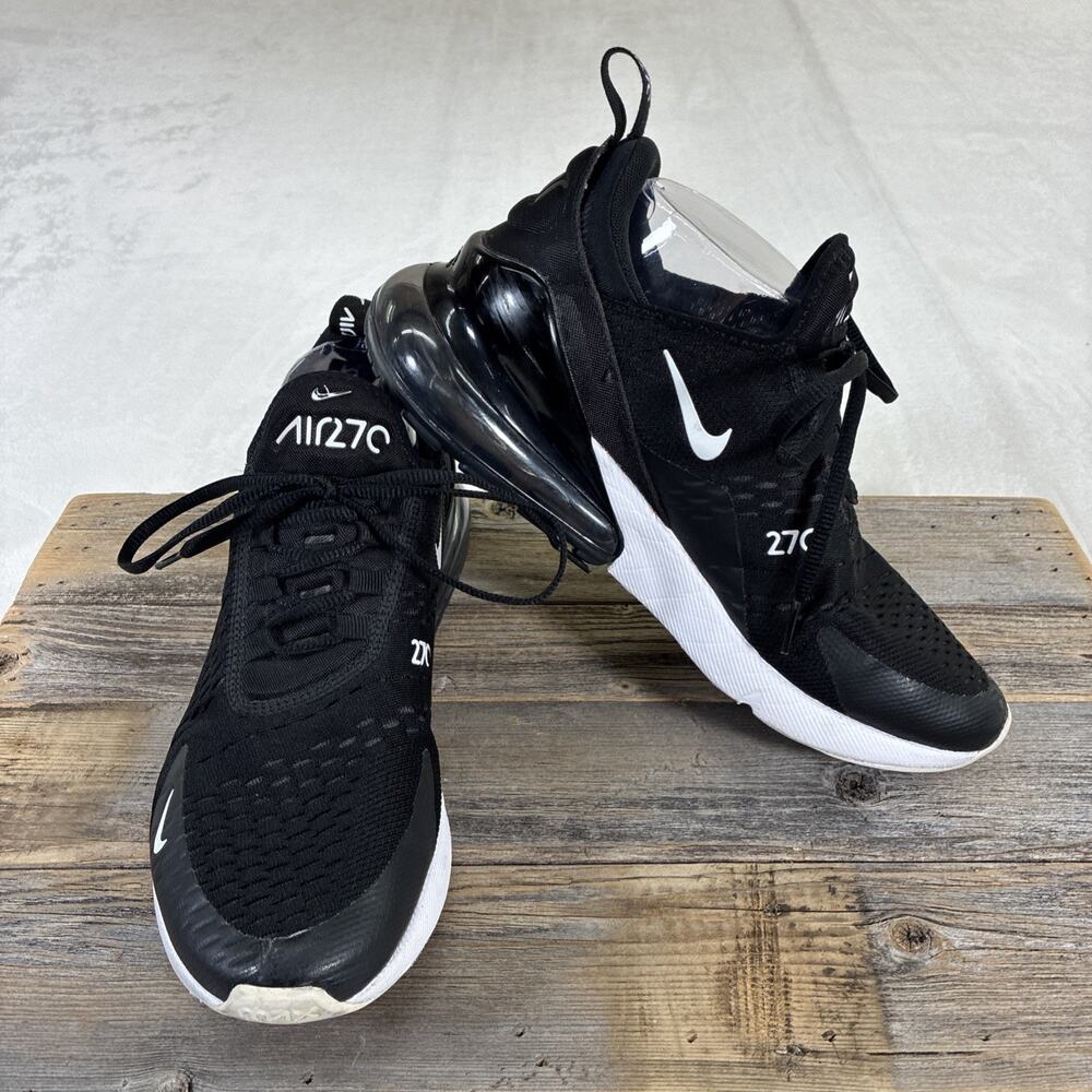 Nike Air Max 270 ‘Black White’ Women’s Size 10.5 Running Shoe AH6789-001 Charity